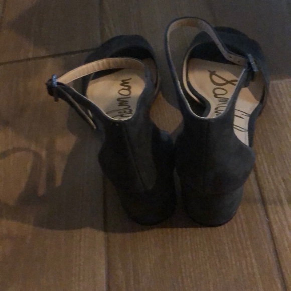 NWT Susie SAM EDELMAN dark gray block heel sandal - Picture 6 of 8